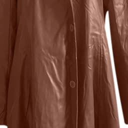Mens Long Faux Leather Jacket Notched Lapel Mid Length Vintage Style Motorcycle Leather Jacket Overcoat for Men (Medium, Brown) - Thumbnail 4