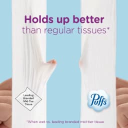 Puffs Ultra Soft Facial Tissues, 1 Family Size Box, 124 Facial Tissues Per Box - Thumbnail 5