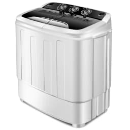 Gymax Compact Mini Twin Tub 8lbs Washing Machine Washer Spinner - Thumbnail 1
