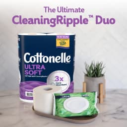 Cottonelle Ultra Soft Toilet Paper, Strong Toilet Tissue, 12 Mega Rolls - Thumbnail 7