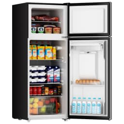 Bangson 7.3 Cu.ft Refrigerator with Water Dispenser & Freezer, Compact Apartment Fridge with Adjustable Thermostat for Office, Kitchen, Home ,Silver - Thumbnail 3