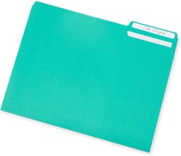 100 Colored File Folders Letter Size 1/3 Cut Tabs - Pastel File Folders, Colorful File Folders Multicolor, Durable 11pt Paper - Thumbnail 4