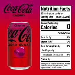 Coca-Cola Zero Sugar Cherry Soda Pop Fridge Pack Cans, 12 fl oz, 12 Pack - Thumbnail 8