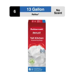 Rubbermaid Reflex Unscented 13g Drawstring Trash Bags 6ct - Thumbnail 1
