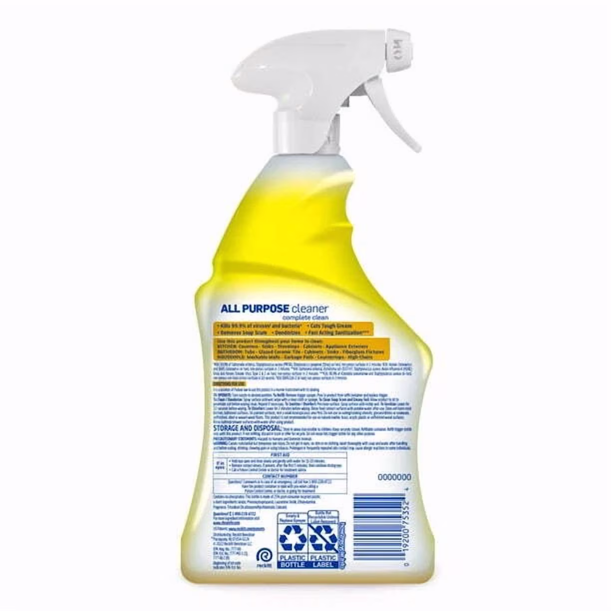 ZYLER- Lysol All Purpose Hard Surface Cleaner, Lemon Breeze, 64Oz(2 Pack) - Thumbnail 2