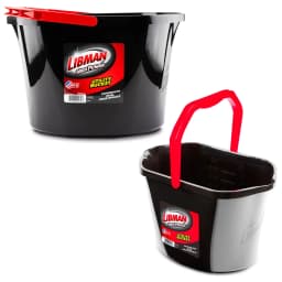 Libman High Power Utility Bucket 3.5 Gallon Black Polypropylene with Ergonomic Handle - Thumbnail 1