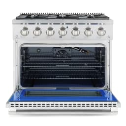 Cosmo 3 Piece Kitchen Appliance Package with 36" Freestanding Gas Range Kitchen Stove 24" Built-in Fully Integrated Dishwasher & French Door - Thumbnail 12
