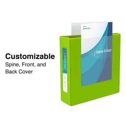 Staples Heavy Duty 2" 3-Ring View Binder Chartreuse (24687) 56321-CC/24687 - Thumbnail 2