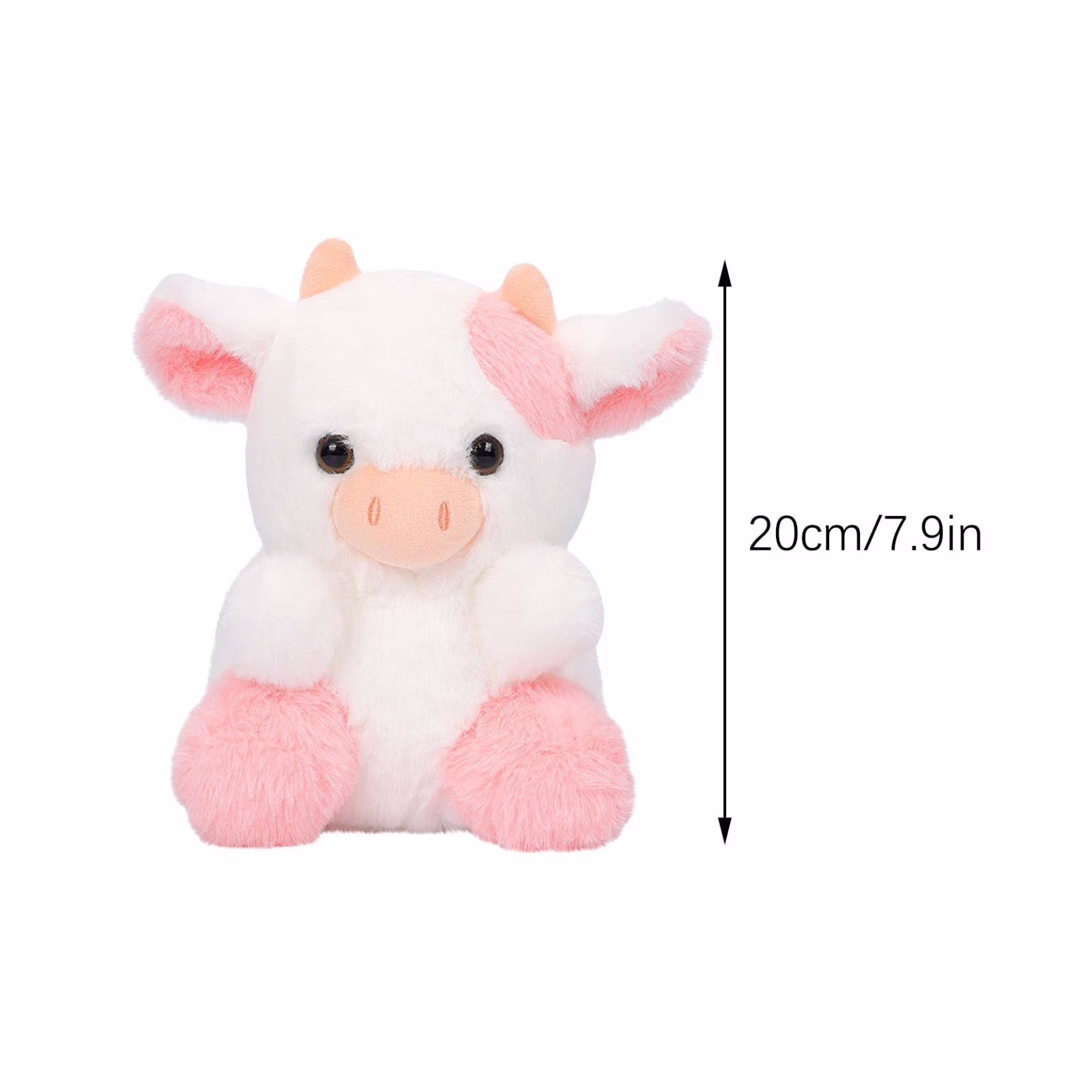 Strawberry Cow Plush Doll - Cute Stuffed Animal Toy, Soft Cuddly Cow Plushie, Durable Family Stuffed Toy, Perfect Holiday Birthday Gift for Easter - Thumbnail 2
