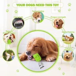 URRU Dog Toy for Aggressive Chewers, Indestructible Dog Chew Toys Squeaky , Interactive Tough Durable for Large Breed(Green,Large) - Thumbnail 3