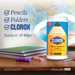 Clorox Disinfecting Cleaning Wipes Back to School Variety Pack, 75 Count, Pack - Thumbnail 4