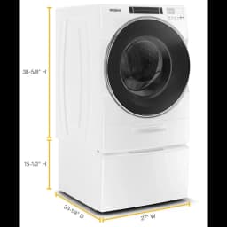 Whirlpool 5.0 cu ft High-Efficiency White Front Load Washing Machine with Load & Go(TM) XL Dispenser - Thumbnail 5