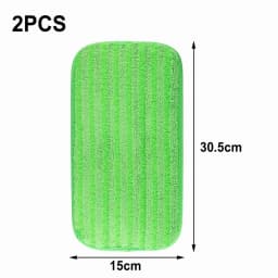 KLYNE - Mop Refills Mop Pads Reusable 12 Inch For Swifter Wet Jet Mops Green Home - Thumbnail 2