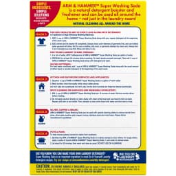ARM & HAMMER Super Washing Soda Powder Laundry Detergent Booster & Household Cleaner, 55 oz - Thumbnail 10