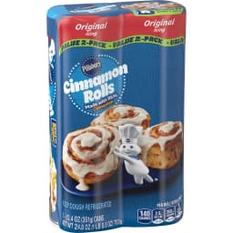 Pillsbury Cinnamon Rolls with Original Icing, Refrigerated Canned Pastry Dough, Value 2-Pack, 16 Rolls, 24.8 oz - Thumbnail 10