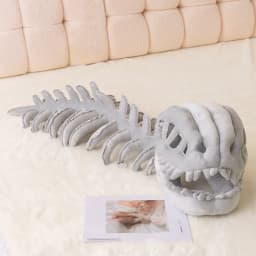Stuffed Dinosaur, Dinosaur Skeleton Plush, Plush T Rex Bones, Plush Dinosaur Skeleton, Soft Sewn Construction for Home Display and Casual Playful Use - Thumbnail 7