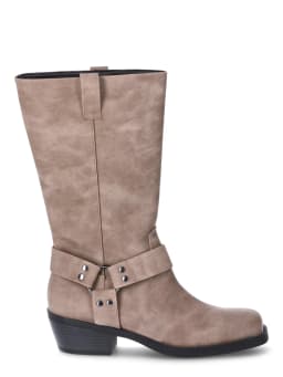Time and Tru Women's Moto Hardware Boots, Sizes 6-11, Wide Width Available - Thumbnail 6
