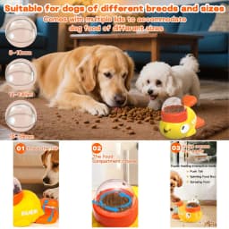 Interactive Dog Toys，Dog Interactive Treat Dispenser Toy，Promotes IQ Training and Entertainment Reduces Bloating Anti-Gulping - Thumbnail 3
