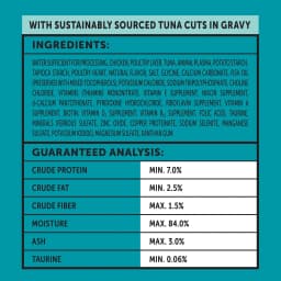 Vibrant Life Tuna Cuts in Gravy Wet Cat Food, Grain-Free, 2.64 oz Premium Portions Split Tray - Thumbnail 3