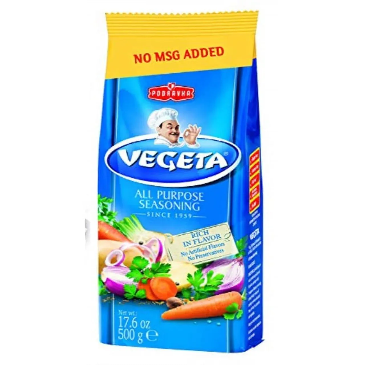 vegeta, gourmet seasoning, no msg, 17.5oz 500g bag