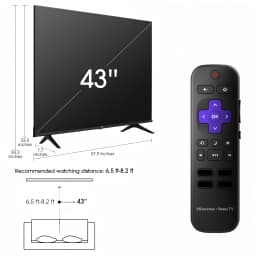 Hisense 43\" Class 4K UHD LED LCD Smart Roku TV HDR R6 Series 43R6E3 - Thumbnail 2