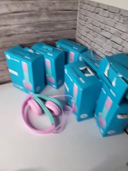 RHEA- Jbuddies Folding Gen 2 Kids Headphones Wired (Purple/Teal) Damaged Box - Thumbnail 6