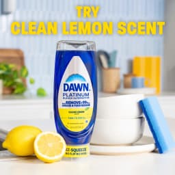 Dawn Platinum EZ Squueze Dish Soap Bleach Alternative Clean Lemon - Thumbnail 5
