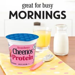 Strawberry Cheerios Protein, Breakfast Cereal Cup, Gluten Free, Single Serve, 1.4 oz - Thumbnail 4