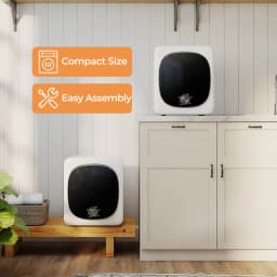 Costway 800W Electric 1.5 cu.ft Compact Drying Machine with Stainless Steel Tub 5 Modes - Thumbnail 4