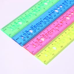 4 Pack Color Transparent Ruler, Ongmies Plastic Ruler Bulks for Classroom, Transparent Metric Rulers for Home, Office Supplies 14 Inch - Thumbnail 6