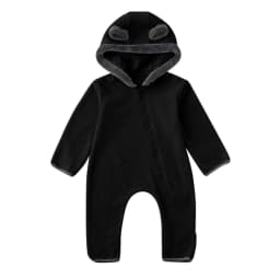 Lojoutye 2025 Baby Girl Snap Up Romper Baby Boy Bear Ears Footed Summer Clothes for Hooded Romper Jumpsuit Baby Boy Summer Clothes Coat - Thumbnail 7