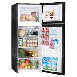 Upstreman 4.0 Cu.Ft. Mini Fridge with Freezer, 2 Door Small Refrigerator with 5 Adjustable Thermostat, Compact Refrigerator for Kitchen Apartment - Thumbnail 2