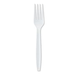 Great Value Plastic Disposable Forks, Basic White, 24 Count - Thumbnail 3