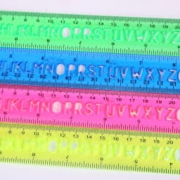 4 Pack Color Transparent Ruler, Ongmies Plastic Ruler Bulks for Classroom, Transparent Metric Rulers for Home, Office Supplies 14 Inch - Thumbnail 7