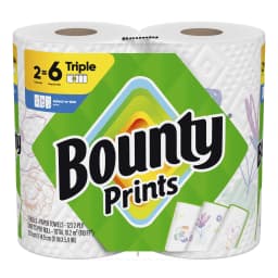 Bounty Paper Towels Select-A-Size Print, 2 Triple Rolls, 123 Sheets per Roll - Thumbnail 14