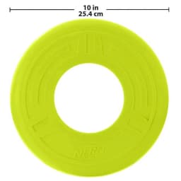 Nerf Dog Atomic Flyer Green 10 Inch Durable Flying Disc Toy - Thumbnail 5