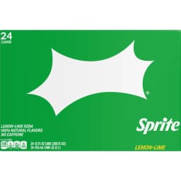 Sprite Lemon-Lime Caffeine Free Soda Pop Cans, 12 fl oz, 24 Pack - Thumbnail 10
