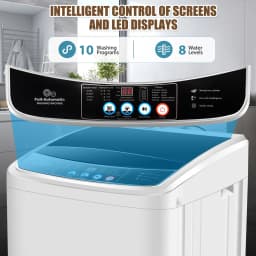 Veeboto 17.8lb Full Automatic Washing Machine, Compact Washing Machine with Drain Pump, Power Motor 20-Mins Quick Wash, LED Display, Washer and Dryer - Thumbnail 3