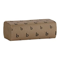 Boardwalk Multifold Commercial Paper Towels, Natural, 250 Towels/Pack, 16 Packs/Carton, 9 x 9.45 inches - Thumbnail 2