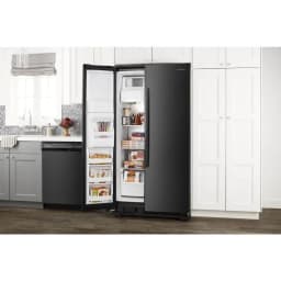 Amana ASI2175GRB 21 Cu. Ft. Black Side-by-Side Refrigerator - Thumbnail 2