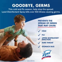 Lysol Disinfectant Spray, Sanitizing and Antibacterial Spray, Deodorizer, Spring Waterfall, 19 oz - Thumbnail 6