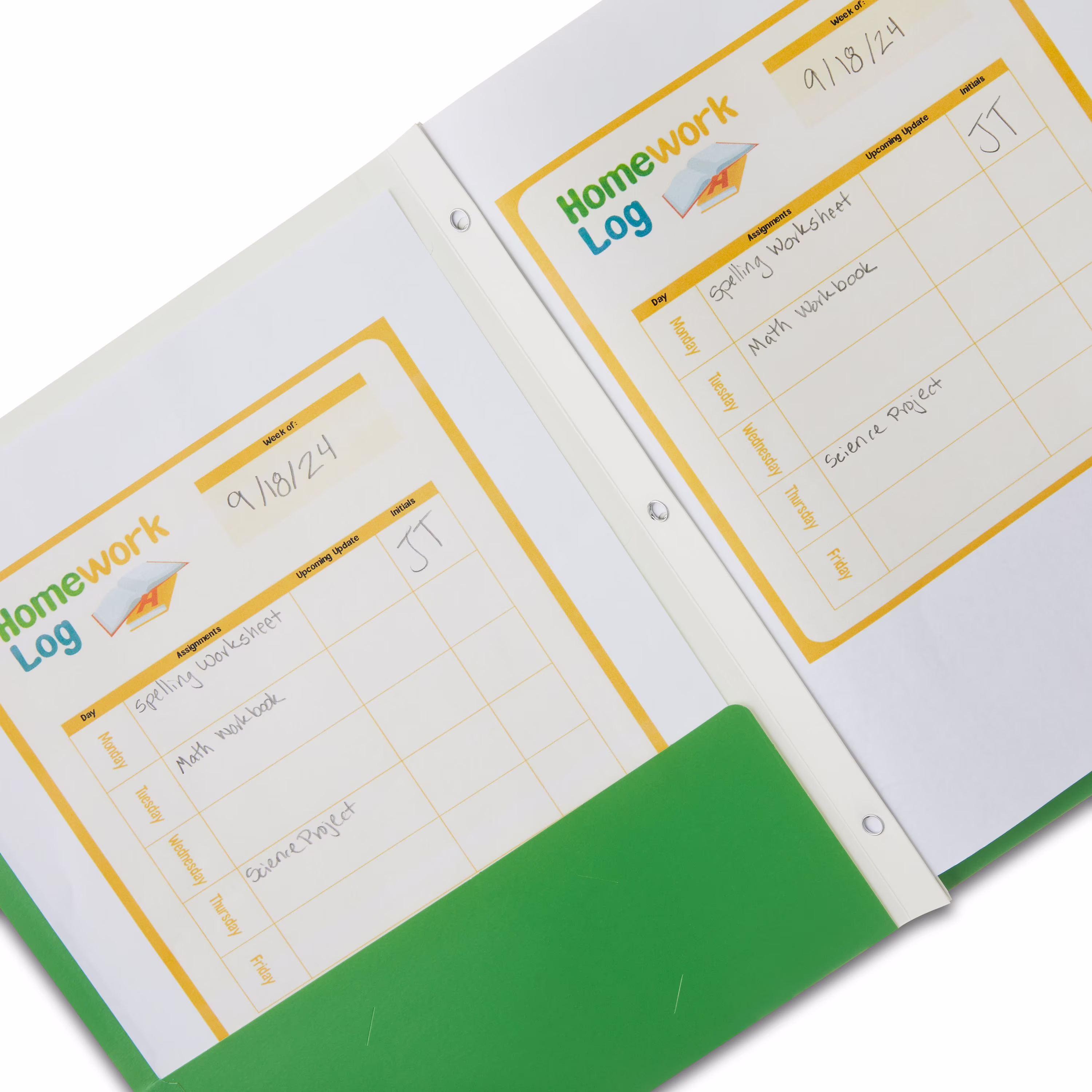 (10 pack) Pen+Gear Letter Size 3-Prong Paper Folder, Green - Thumbnail 5