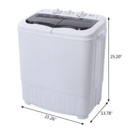 Washing Machine, 14.3 lbs Twin Tub Washer Machine and Dryer Gray - Thumbnail 2