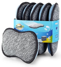 Multi-Purpose Scrub Sponges for Kitchen by Scrub- it - Non-Scratch Microfiber Sponge Along with Heavy Duty Scouring Power - Effortless Cleaning - Thumbnail 1