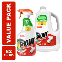Shout Active Enzyme Laundry Stain Remover, Triple-Acting Formula Clings, Penetrates, and Lifts 100+ Types of Everyday Stains – 22 fl oz Trigger Spray - Thumbnail 1