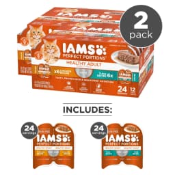 Iams Perfect Portions Grain Free Wet Cat Food Variety Pack, 1.32 Oz Trays, 12 Pack - Thumbnail 8