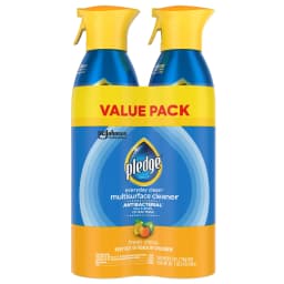 Pledge Antibacterial Multi Surface Cleaner Spray, Fresh Citrus - Household Antibacterial Spray (2 Pack Aerosol), 9.7 oz - Thumbnail 1