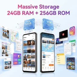 Unlocked Cell Phone Rear Secondary Screen Design Oukitel C68 Plus 24gb(8+16expansion)+256gb Lightweight Smartphone 6000mAh Battery 7.2Inch 64mp+8mp Mobile Phone for Urban Elites Daily Use - Thumbnail 2