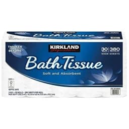 Kirkland Signature Bath Tissue, 2-Ply, 380 Sheets, 30 Rolls - Thumbnail 3