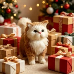 BESTSKY 2026 New Interactive Companion Robot Cat Pets,Handmade Weighted Stuffed Animals,Cat Plush Toy with Voice Response,Realistic Heartbeat - Thumbnail 3
